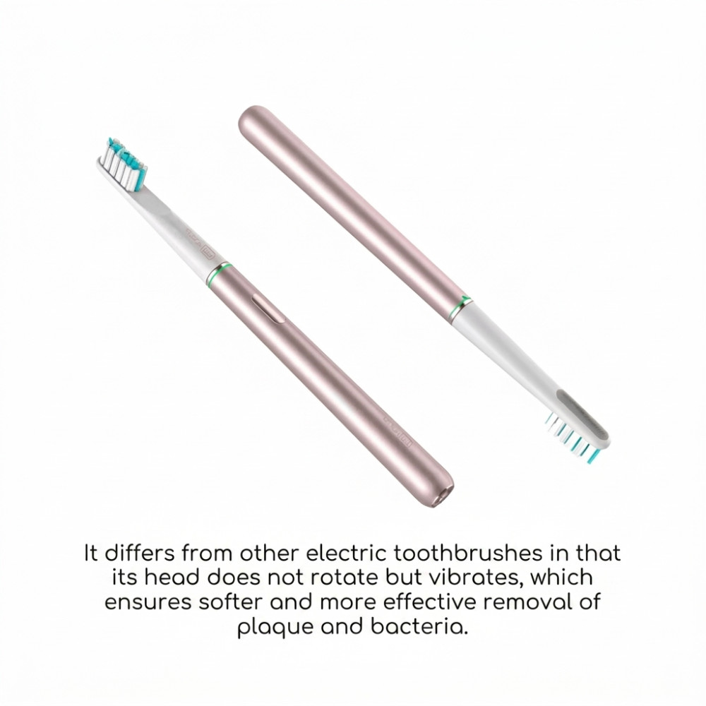 MEDICA+ Lux 10XN Aluminium Portable Rose Gold Whitening Sonic Toothbrush (Japan)