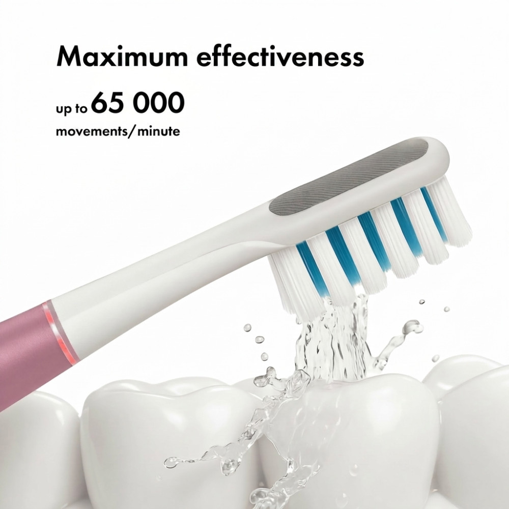 MEDICA+ Lux 10XN Aluminium Portable Rose Gold Whitening Sonic Toothbrush (Japan)