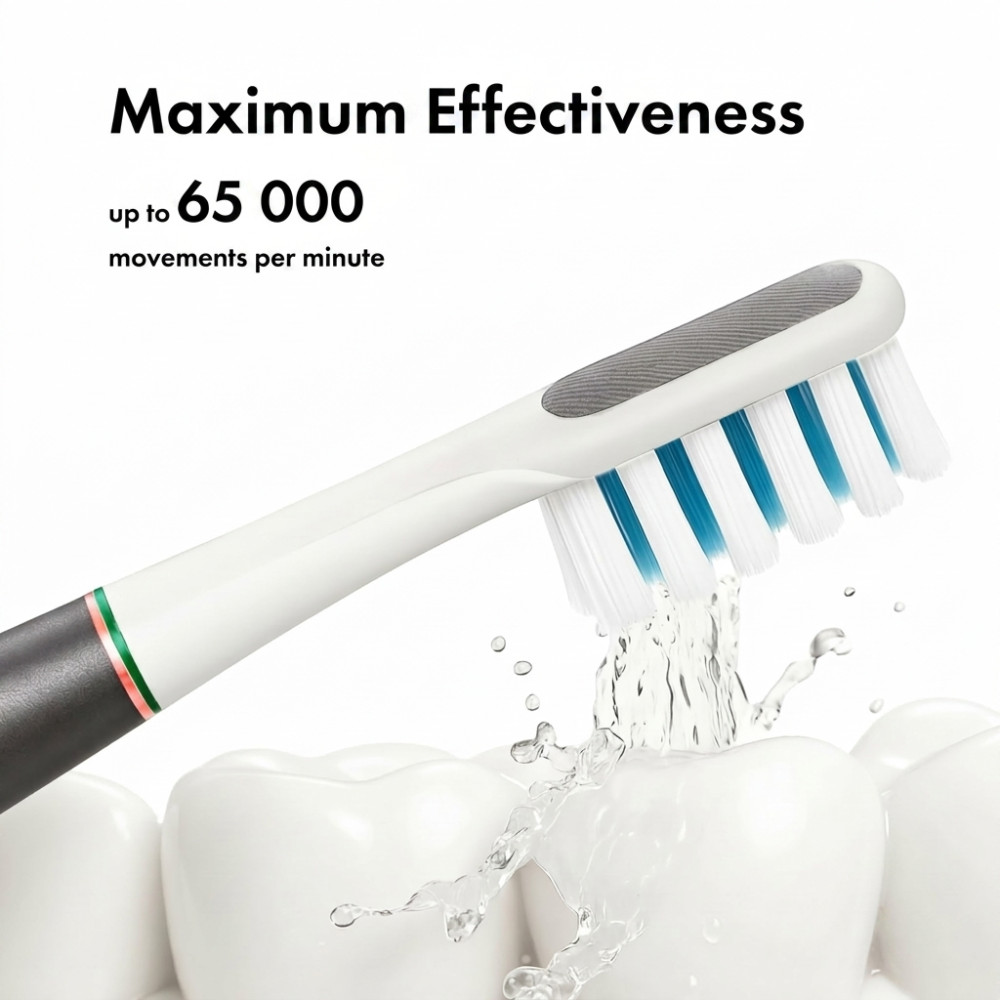 MEDICA+ Lux 10XN Aluminium Portable Grey Whitening Sonic Toothbrush (Japan)