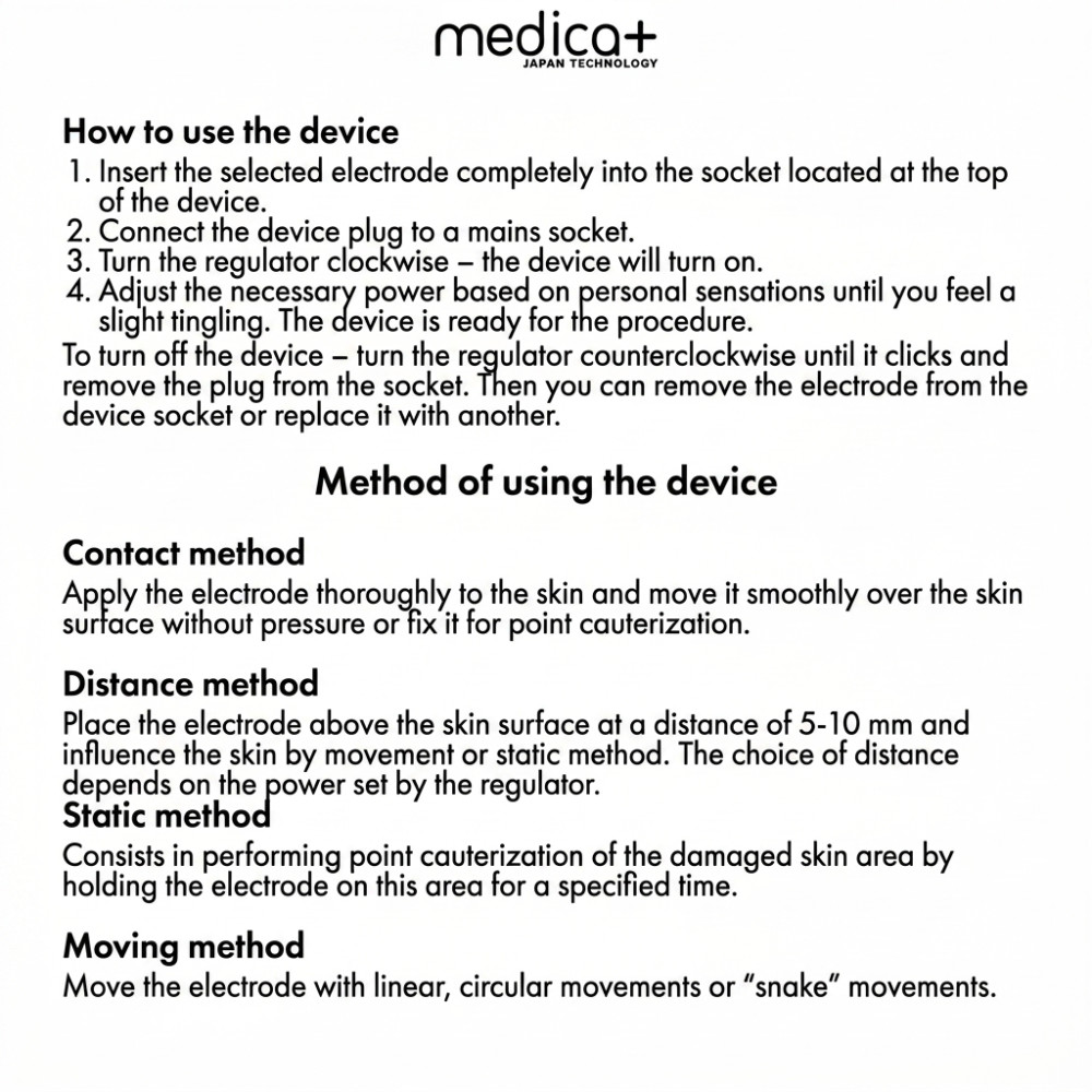 Darsonval apparatus MEDICA+ Lux Darsoline 8.0 (Japan)
