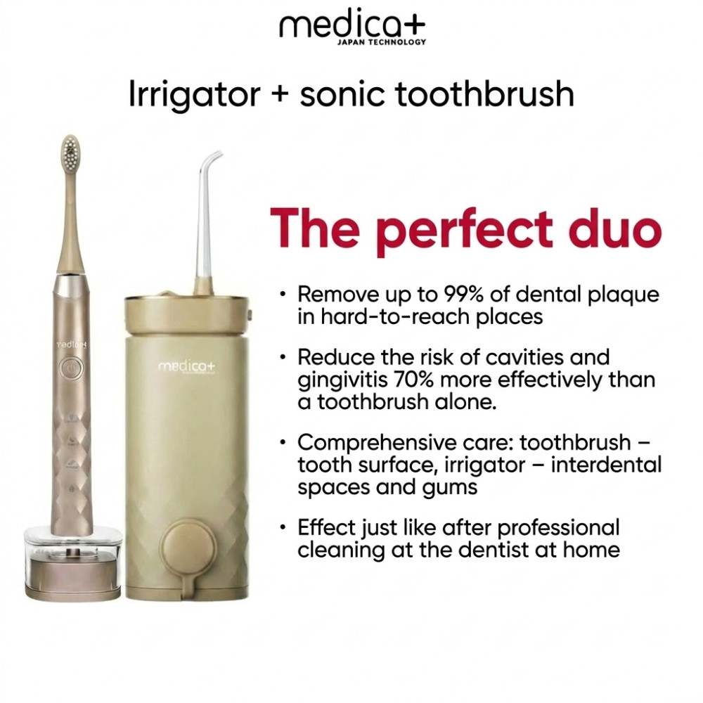 Портативный ирригатор MEDICA+ Lux Prowater 10 Gold Soft Touch (Japan)