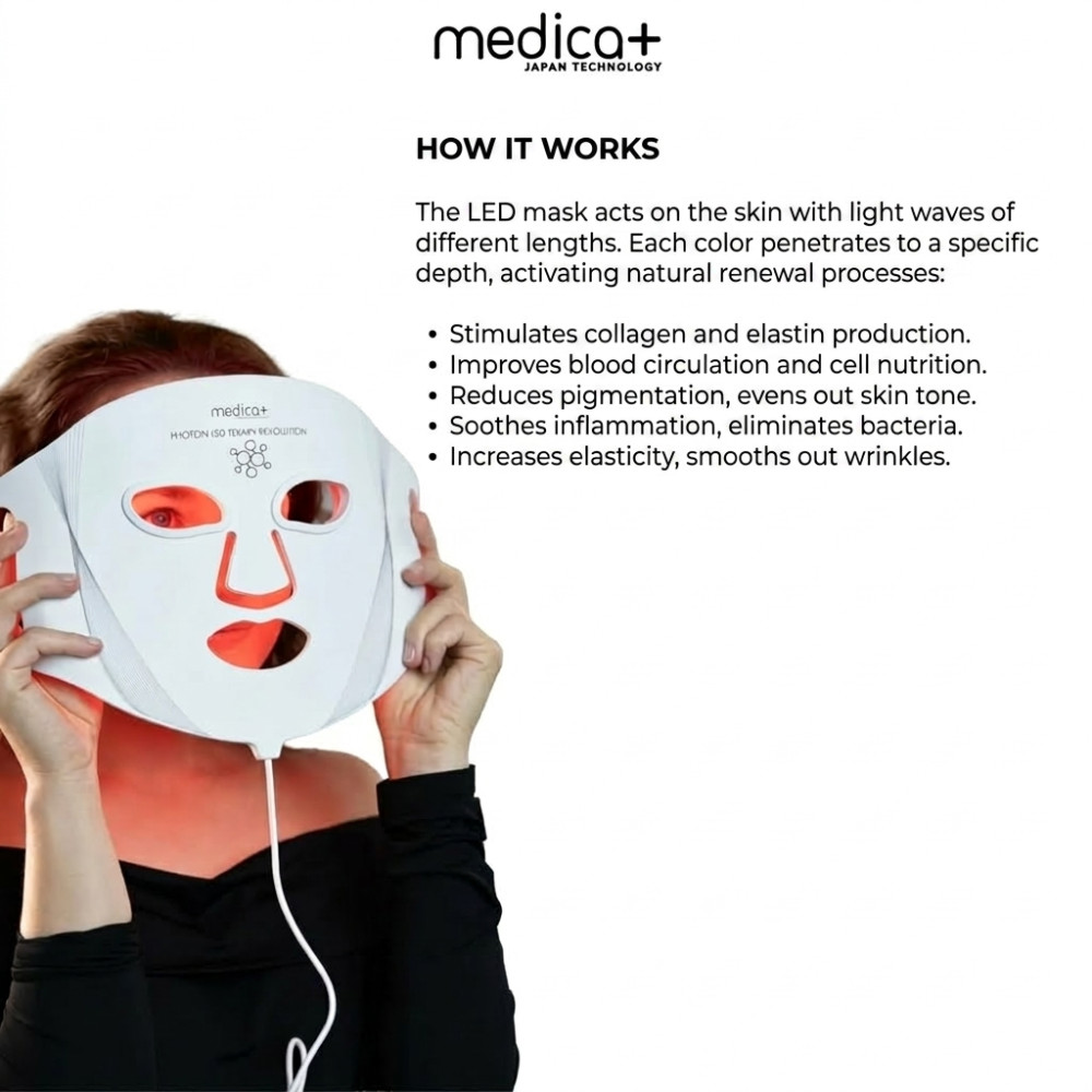 MEDICA+ LEDMask 8X LED light therapy mask (Japan)
