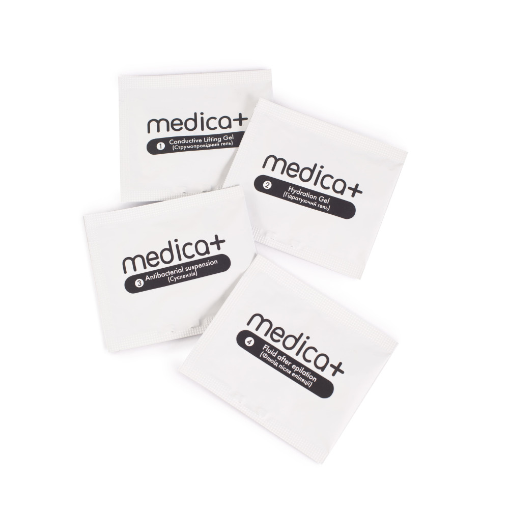 A set of 4 MEDICA+ cosmetic samples