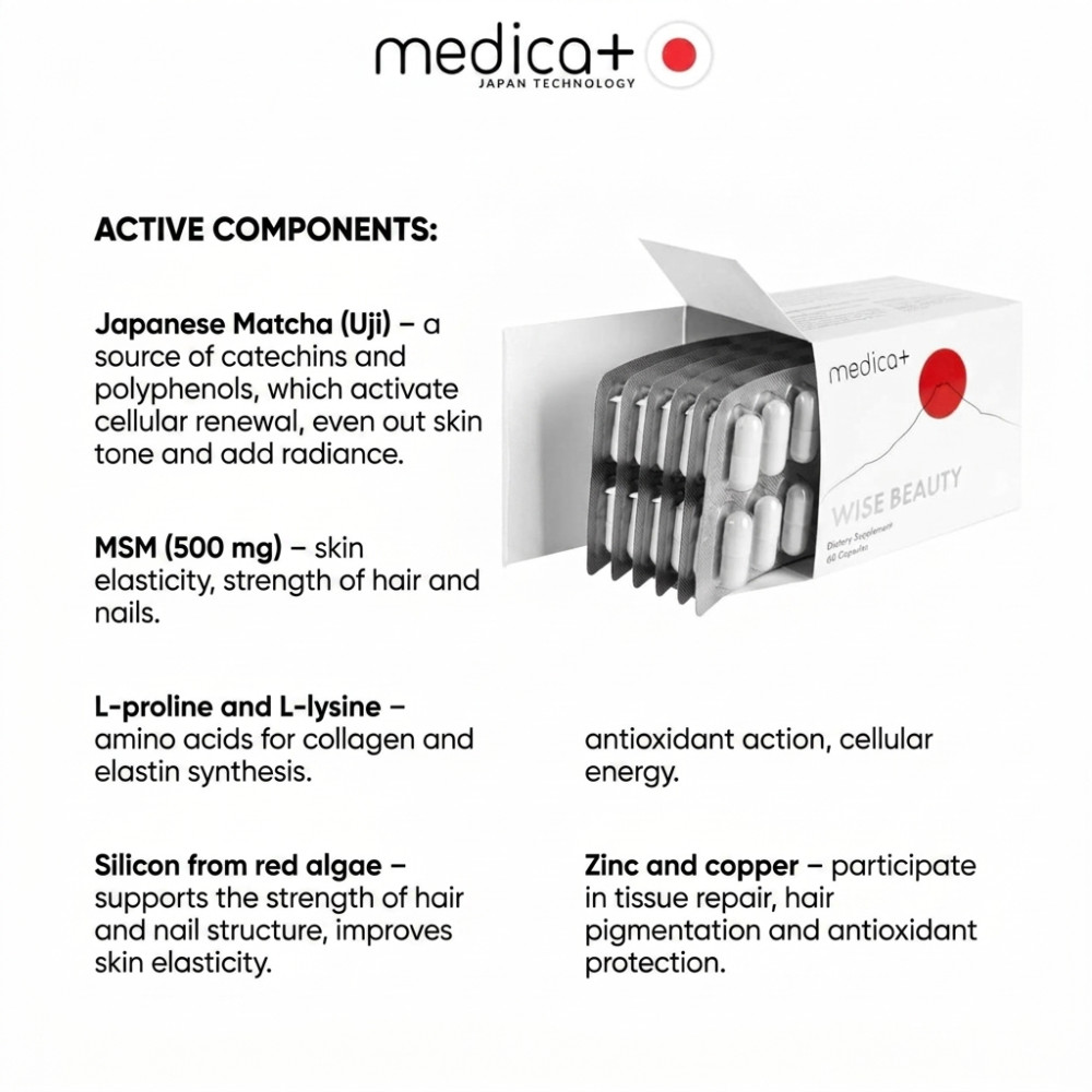 MEDICA+ Wise Beauty dietary supplement for hair, skin and nails (60 capsules)
