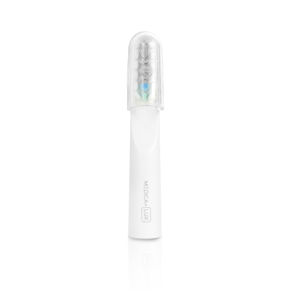 Replacement brush heads for the MEDICA+ LUX 10X Portable sonic toothbrush (4 pcs)