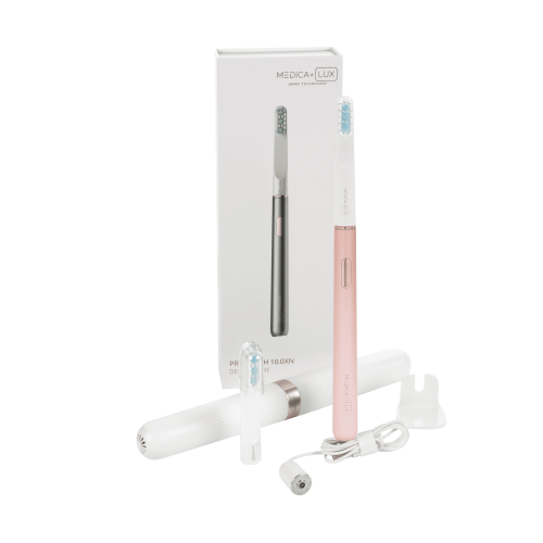 MEDICA+ Lux 10XN Aluminium Portable Rose Gold Whitening Sonic Toothbrush (Japan)