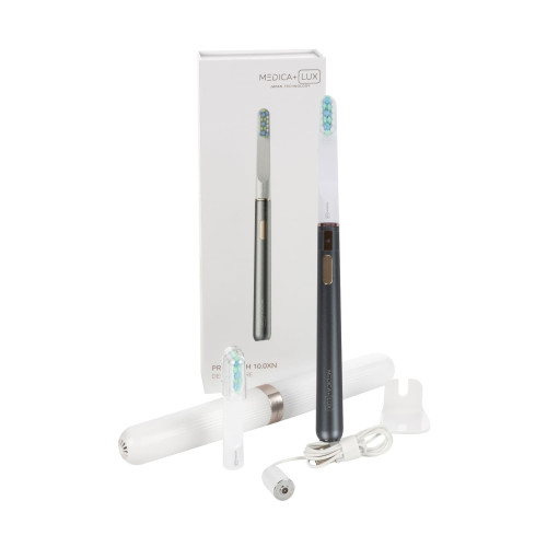 MEDICA+ Lux 10XN Aluminium Portable Grey Whitening Sonic Toothbrush (Japan)